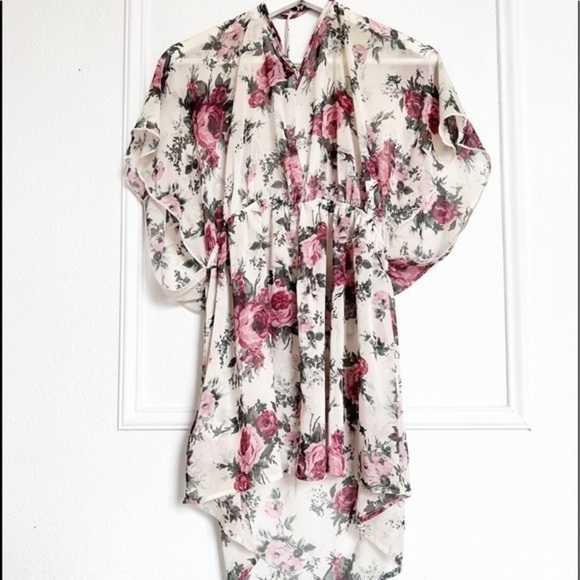 Torrid floral sheer tunic swim wrap top 2 - Picture 2 of 7